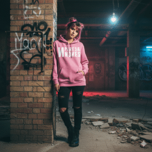sudadera pares hoodie rosa